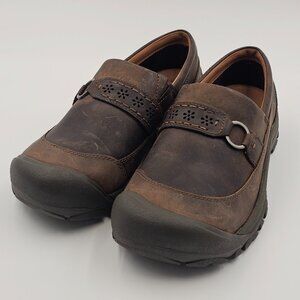 KEEN Kaci II Loafers Slip On Comfort Clog Shoes Dark Brown 1020487 Womens Size 9